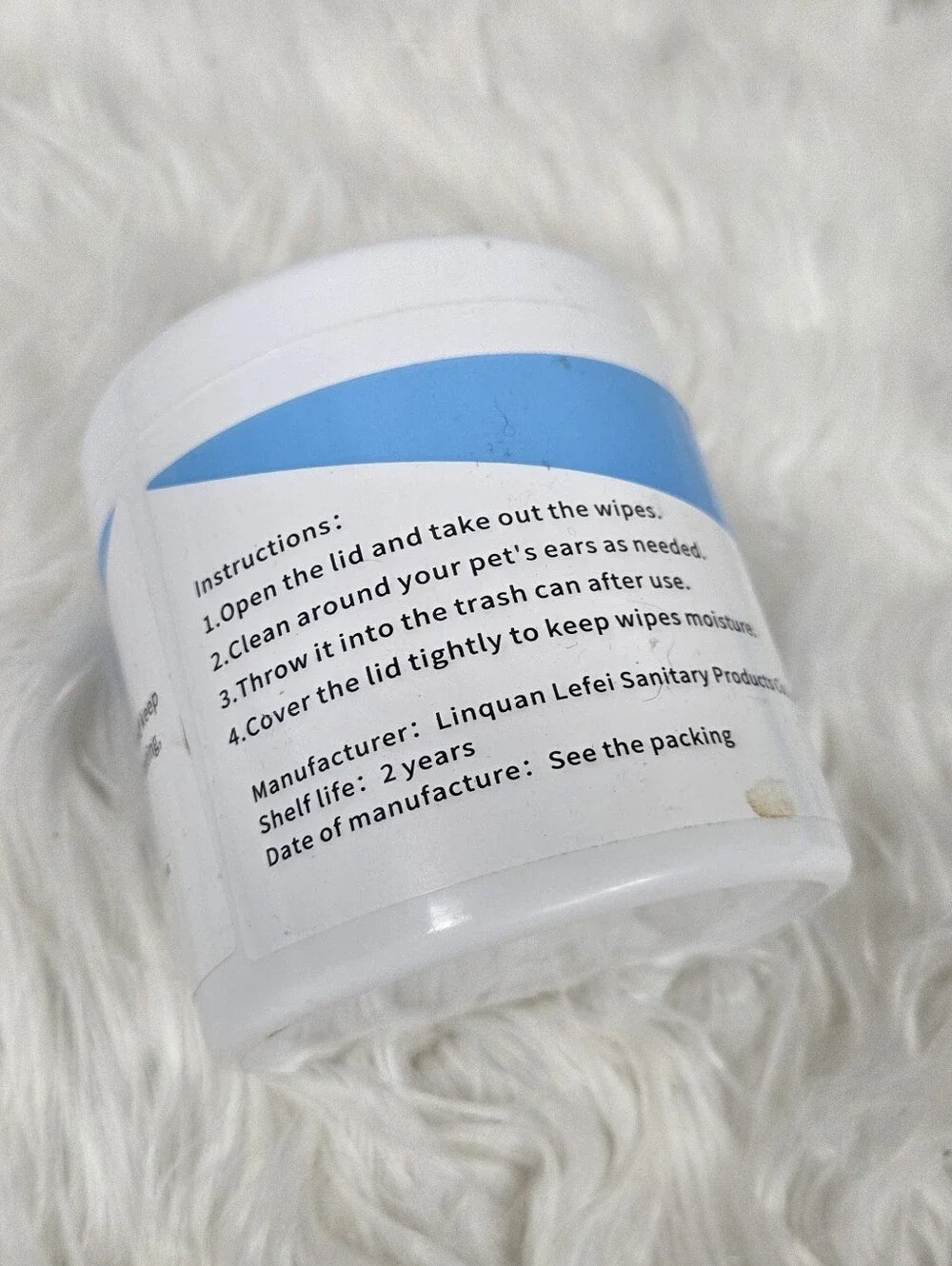 Pet Ear Wipes - Blue & White Canisters (2 Pack)